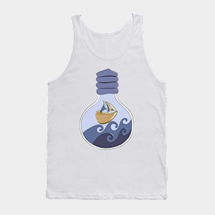 Cartoon cute underwater digital illustration Tank Top